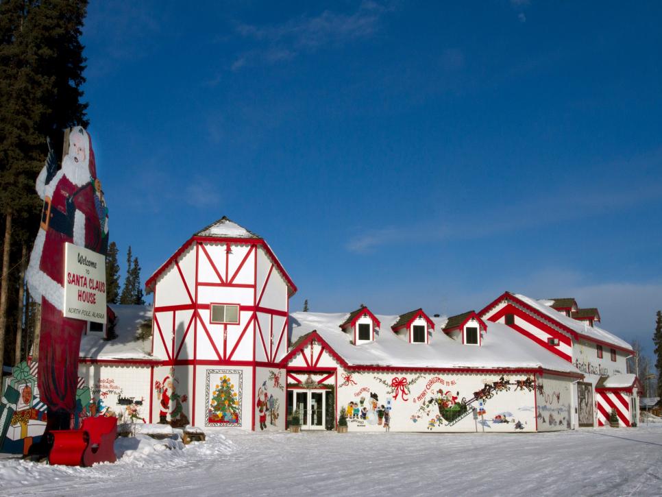 North Pole Alaska outside showing Christmas year round.